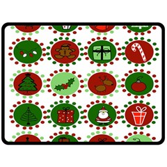 Christmas Fleece Blanket (large)  by Mariart