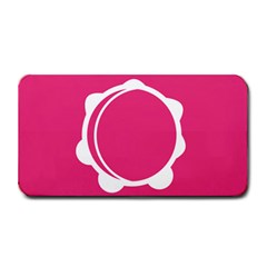 Circle White Pink Medium Bar Mats by Mariart