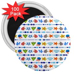 Coral Reef Fish Coral Star 3  Magnets (100 Pack)