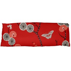 Dandelions Red Butterfly Flower Floral Body Pillow Case (dakimakura) by Mariart