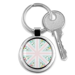 Frame Flower Floral Sunflower Line Key Chains (round)  by Mariart