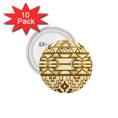 Geometric Seamless Aztec Gold 1 75  Buttons (10 Pack) by Mariart