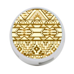 Geometric Seamless Aztec Gold 4-port Usb Hub (two Sides) 