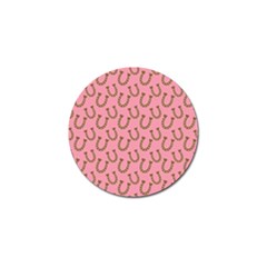 Horse Shoes Iron Pink Brown Golf Ball Marker (4 Pack)