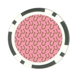 Horse Shoes Iron Pink Brown Poker Chip Card Guard (10 pack) Front