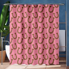 Horse Shoes Iron Pink Brown Shower Curtain 60  X 72  (medium)  by Mariart