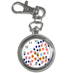 Island Top View Good Plaid Spot Star Key Chain Watches by Mariart