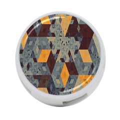 Apophysis Isometric Tessellation Orange Cube Fractal Triangle 4-port Usb Hub (two Sides)  by Mariart