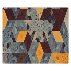 Apophysis Isometric Tessellation Orange Cube Fractal Triangle Double Sided Flano Blanket (small)  by Mariart