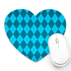 Plaid Pattern Heart Mousepads by Valentinaart