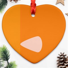 Screen Shot Circle Animations Orange White Line Color Heart Ornament (two Sides) by Mariart