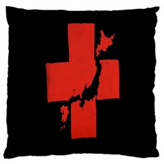 Sign Health Red Black Large Cushion Case (one Side) by Mariart