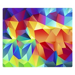 Triangles Space Rainbow Color Double Sided Flano Blanket (small)  by Mariart