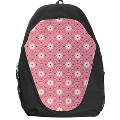 Sunflower Star White Pink Chevron Wave Polka Backpack Bag by Mariart