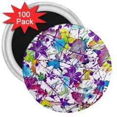 Lilac Lillys 3  Magnets (100 Pack)