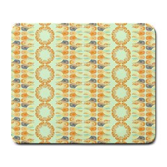 Ethnic Orange Pattern Large Mousepads by linceazul