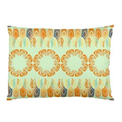 Ethnic Orange Pattern Pillow Case (two Sides) by linceazul