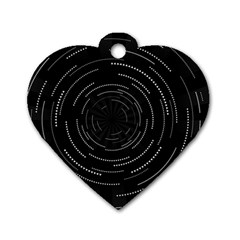 Abstract Black White Geometric Arcs Triangles Wicker Structural Texture Hole Circle Dog Tag Heart (one Side) by Mariart