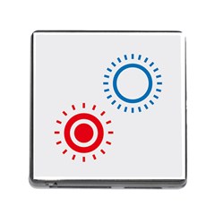 Color Light Effect Control Mode Circle Red Blue Memory Card Reader (square) by Mariart