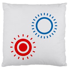 Color Light Effect Control Mode Circle Red Blue Large Flano Cushion Case (one Side) by Mariart