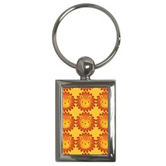 Cute Lion Face Orange Yellow Animals Key Chains (rectangle)  by Mariart