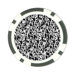 Deskjet Ink Splatter Black Spot Poker Chip Card Guard by Mariart