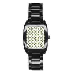 Leaves Motif Nature Pattern Stainless Steel Barrel Watch by dflcprints