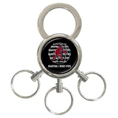 Basketball Never Stops 3-ring Key Chains by Valentinaart