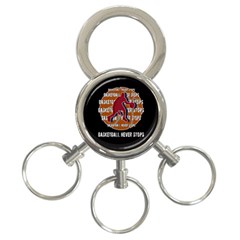 Basketball Never Stops 3-ring Key Chains by Valentinaart