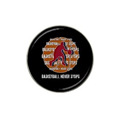 Basketball Never Stops Hat Clip Ball Marker (4 Pack) by Valentinaart