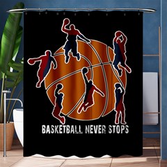 Basketball Never Stops Shower Curtain 60  X 72  (medium)  by Valentinaart