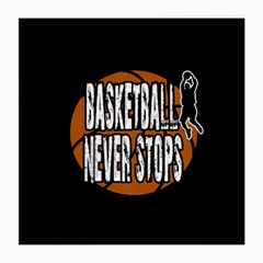 Basketball Never Stops Medium Glasses Cloth by Valentinaart