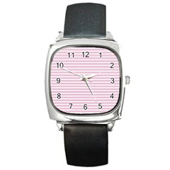 Decorative Line Pattern Square Metal Watch