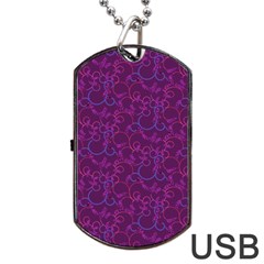 Plaid Pattern Dog Tag Usb Flash (one Side)