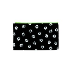 Footprints Dog White Black Cosmetic Bag (xs) by EDDArt