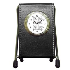 To Be Or Not To Be Pen Holder Desk Clocks by Valentinaart