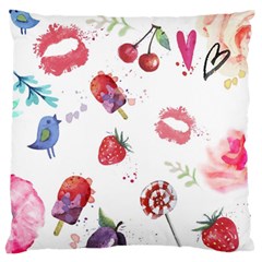 Hand Painted Summer Background  Standard Flano Cushion Case (two Sides) by TastefulDesigns