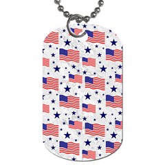 Flag Of The Usa Pattern Dog Tag (two Sides) by EDDArt