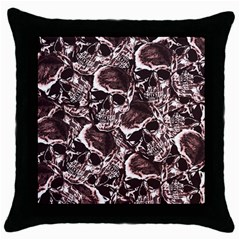 Skull Pattern Throw Pillow Case (black) by ValentinaDesign