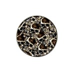 Skull pattern Hat Clip Ball Marker (4 pack) Front