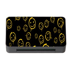 Face Smile Bored Mask Yellow Black Memory Card Reader With Cf by Mariart