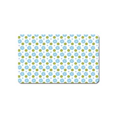 Blue Yellow Star Sunflower Flower Floral Magnet (name Card)