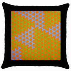 Green Blue Orange Throw Pillow Case (black) by Mariart