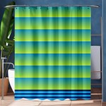 Line Horizontal Green Blue Yellow Light Wave Chevron Shower Curtain 60  x 72  (Medium)  60 x72  Curtain