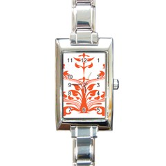 Tree Leaf Flower Orange Sexy Star Rectangle Italian Charm Watch