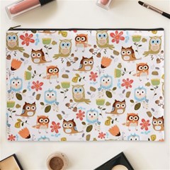 Cute Owl Cosmetic Bag (xxxl)  by Nexatart