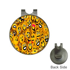 Smileys Linus Face Mask Cute Yellow Hat Clips With Golf Markers by Mariart