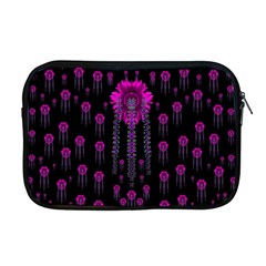 Wonderful Jungle Flowers In The Dark Apple Macbook Pro 17  Zipper Case by pepitasart