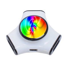 Complex Orange Red Pink Hole Yellow Green Blue 3-port Usb Hub by Mariart