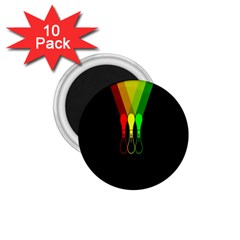 Lamp Colors Green Yellow Red Black 1 75  Magnets (10 Pack) 